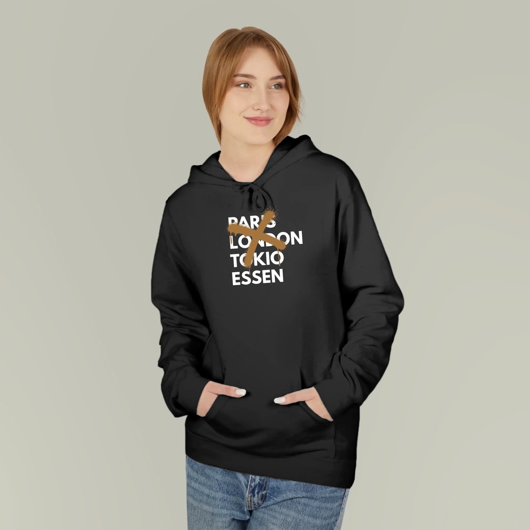 Paris London Tokio STADT - Personalisierbarer Hoodie