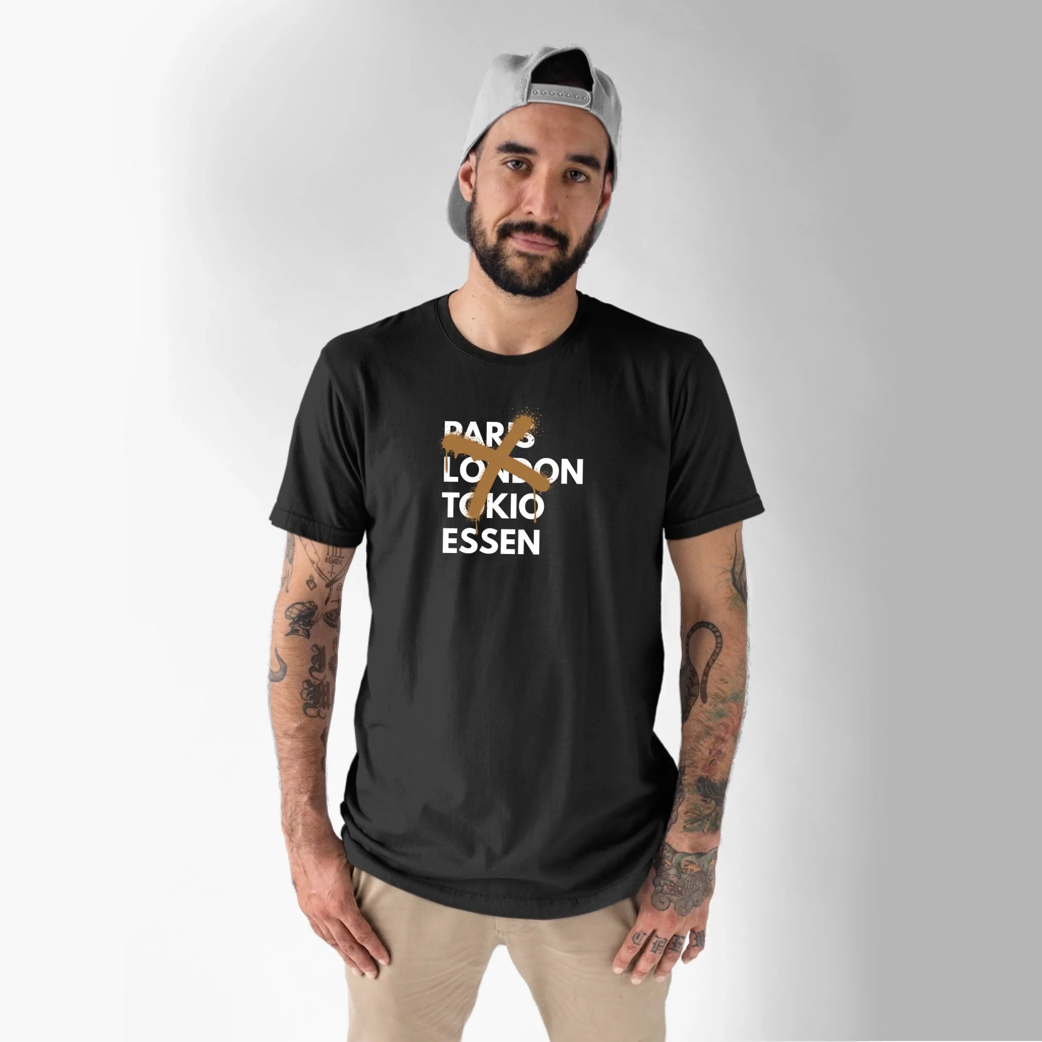 Paris London Tokio STADT - Personalisierbares Unisex T-Shirt