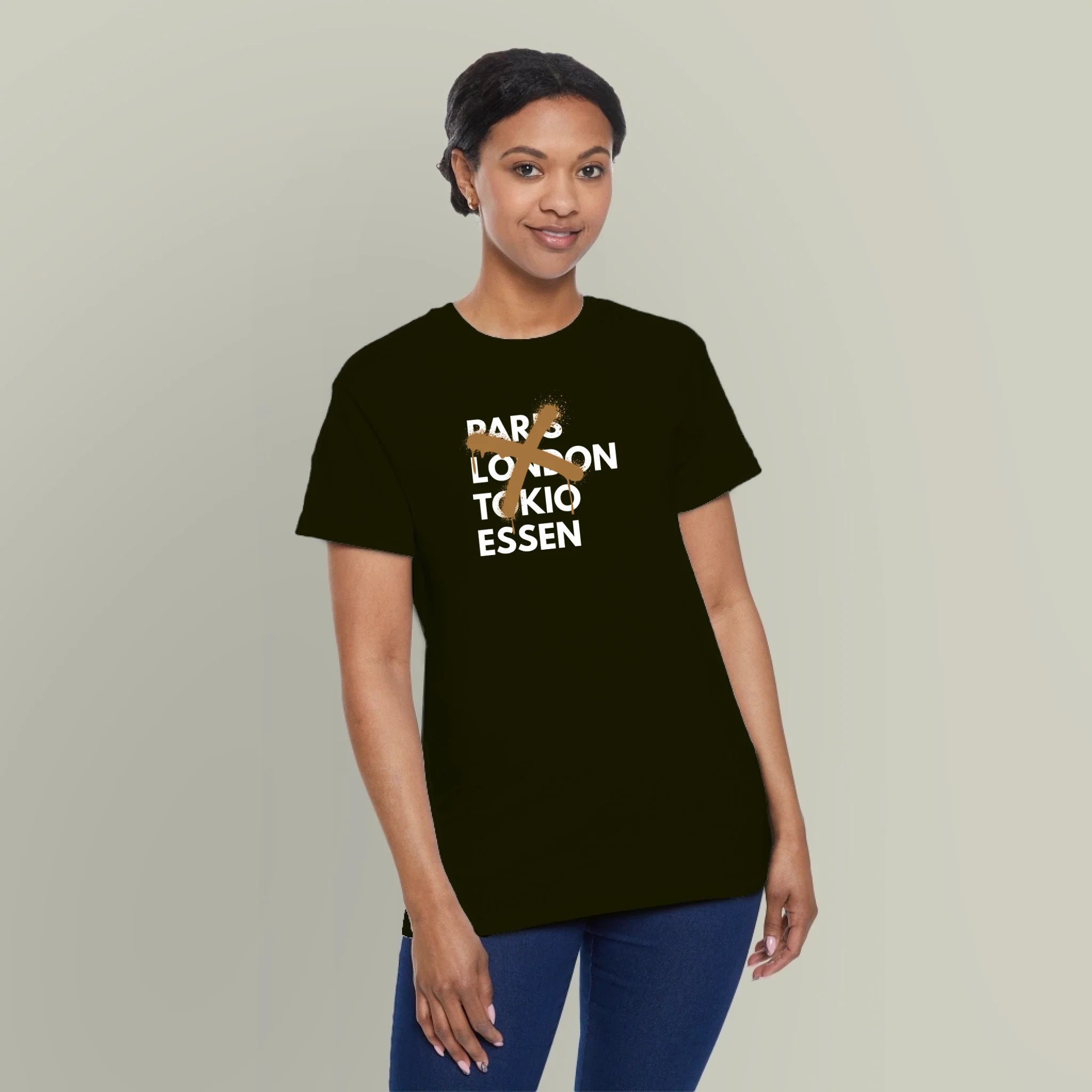 Paris London Tokio STADT - Personalisierbares Unisex T-Shirt