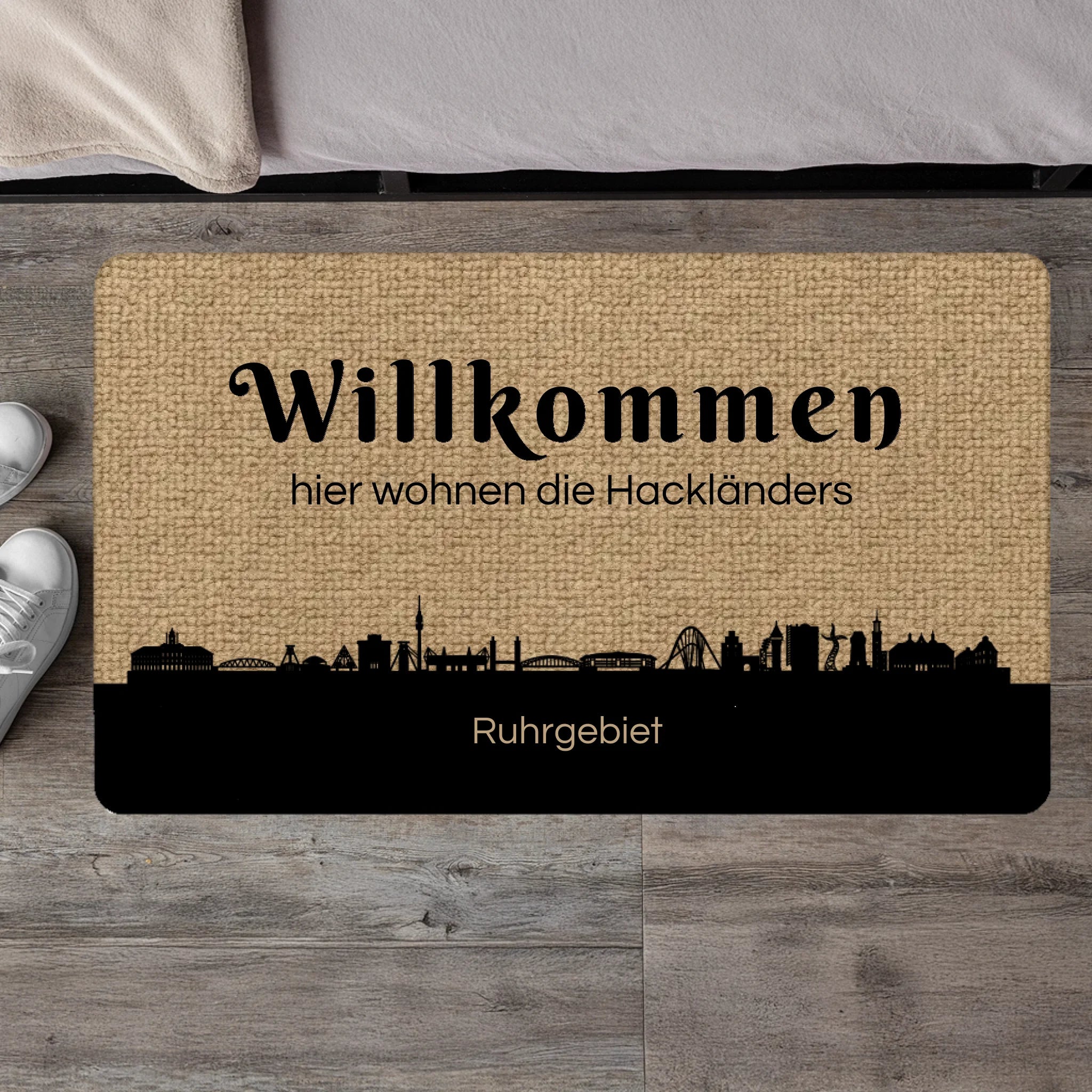 Personalisierbare Fussmatte mit Skyline