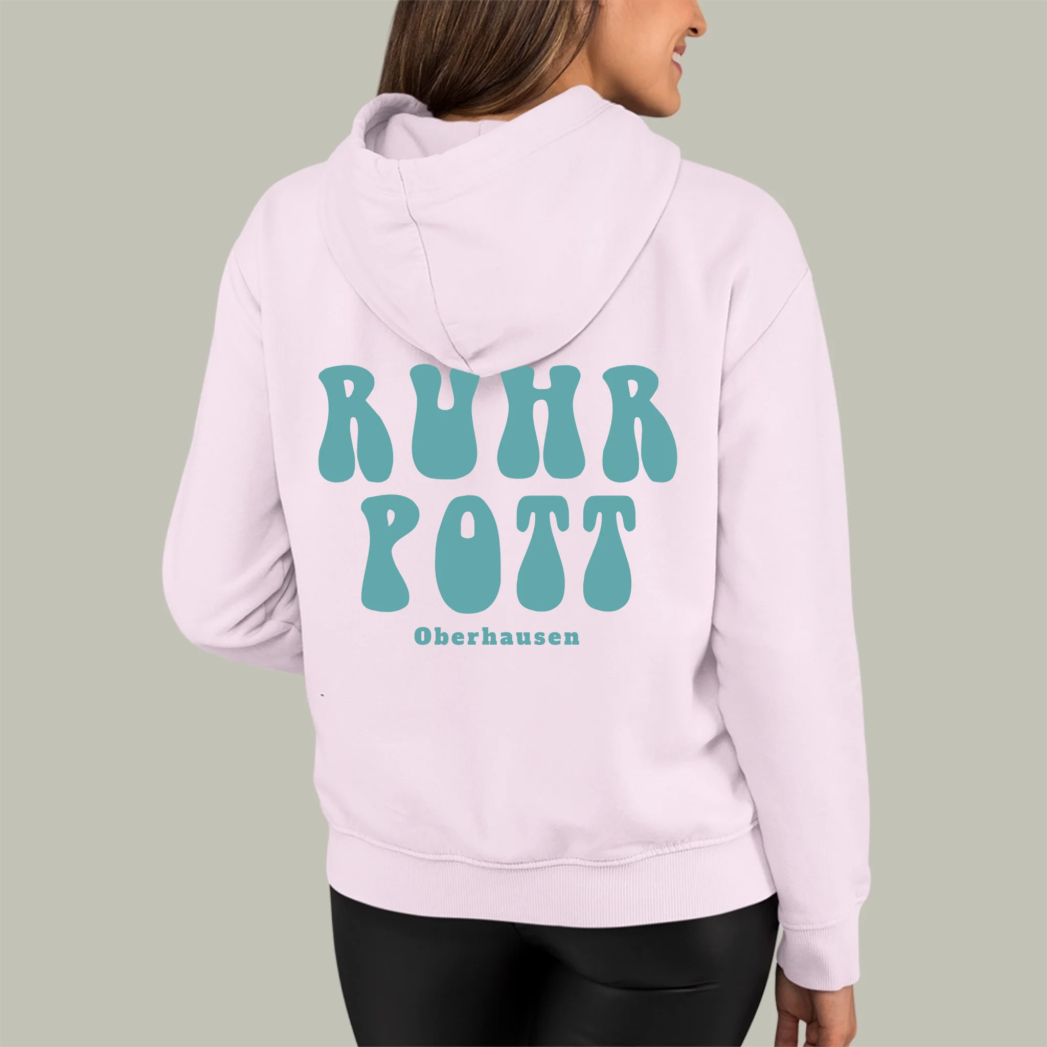Ruhrpott Stadt - Personalisierbarer Hoodie-rosa